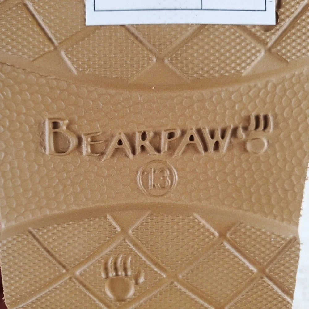 Bearpaw Loki Kids Slippers Sz 13 M Iced Coffee Suede Comfort Slip On Round Toe